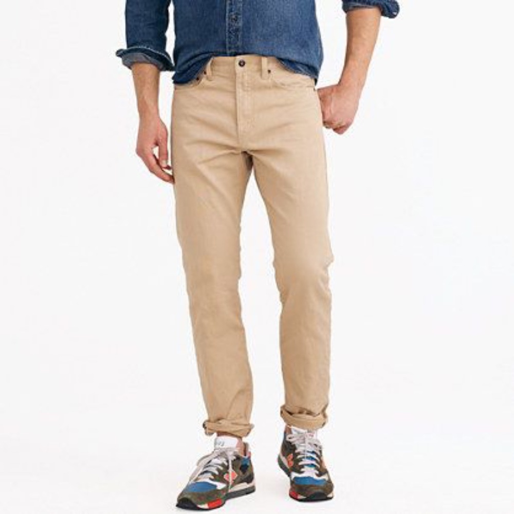 J. Crew 770 Straight Fit- Light Tan Corduroy Mens Pants Size 32W 30L